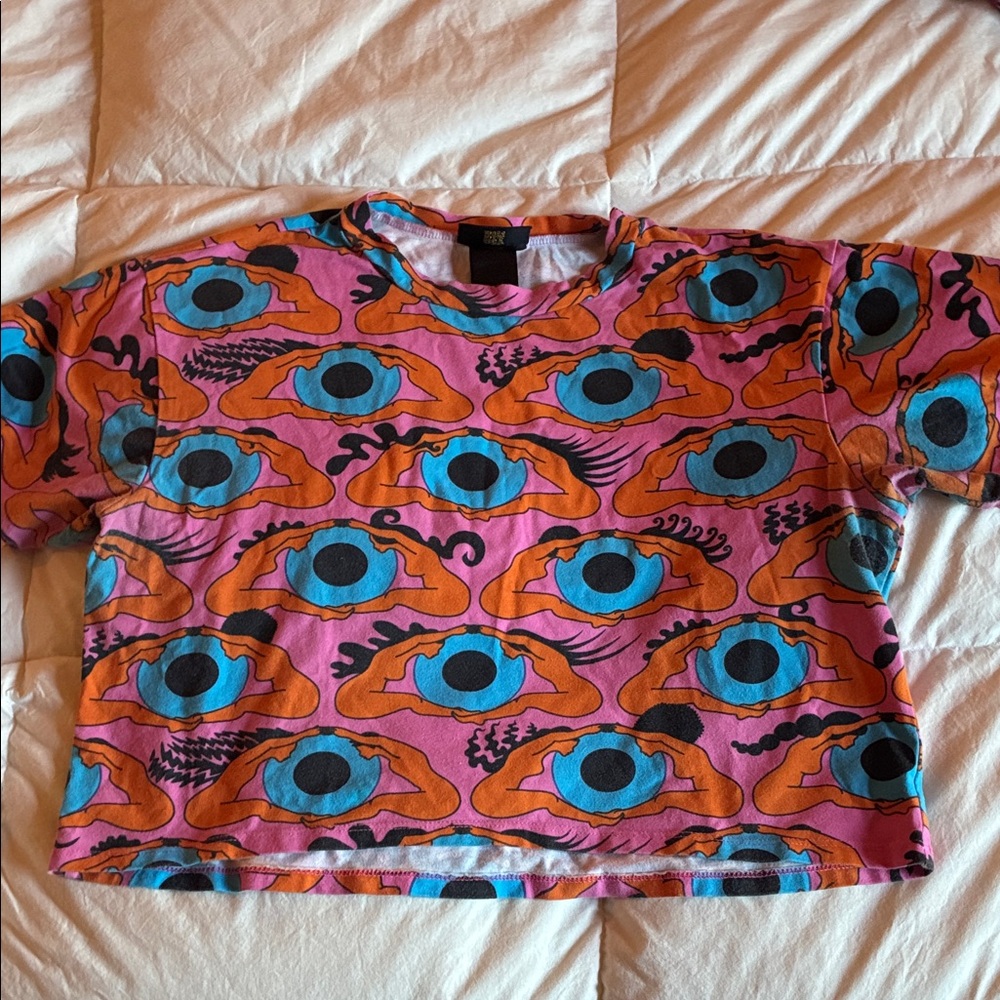 Nooworks large crop tee eyes